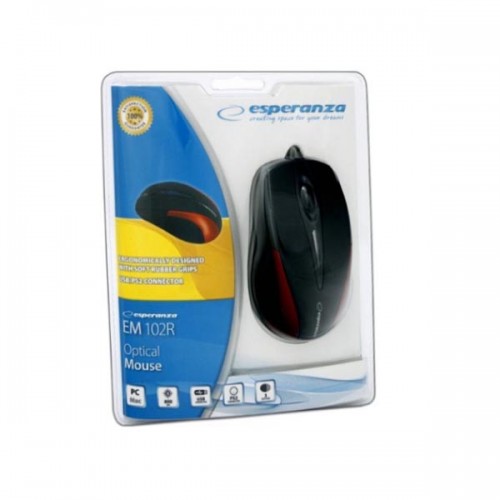 Ενσύρματο Ποντίκι Business series 3D μαύρο/κόκκινο EM102R